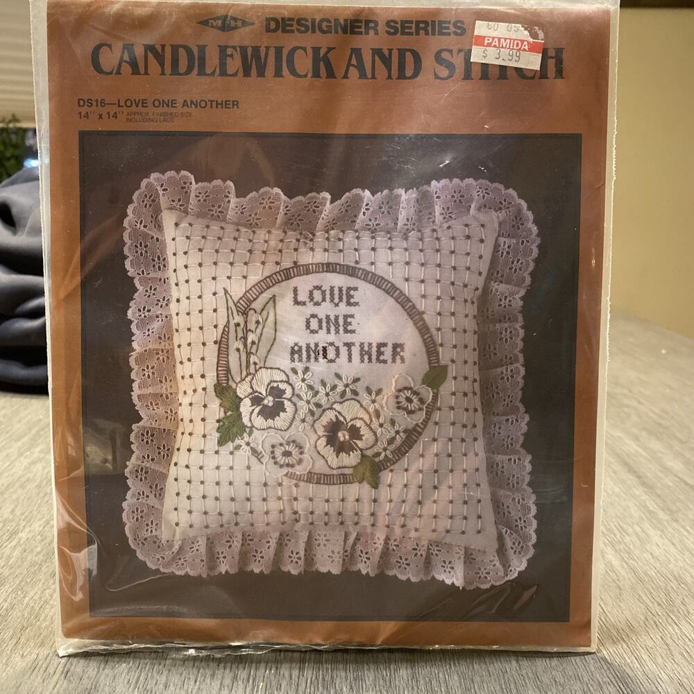 Candlewick and stitch pillow kit DS16- Love On Another Cross Stitch 14"x14" Kit